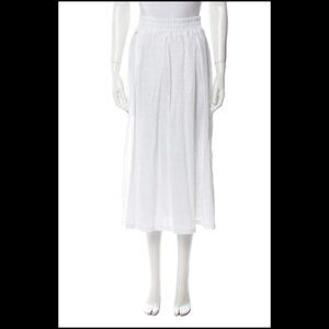 Linen midi skirt white Nobili size small